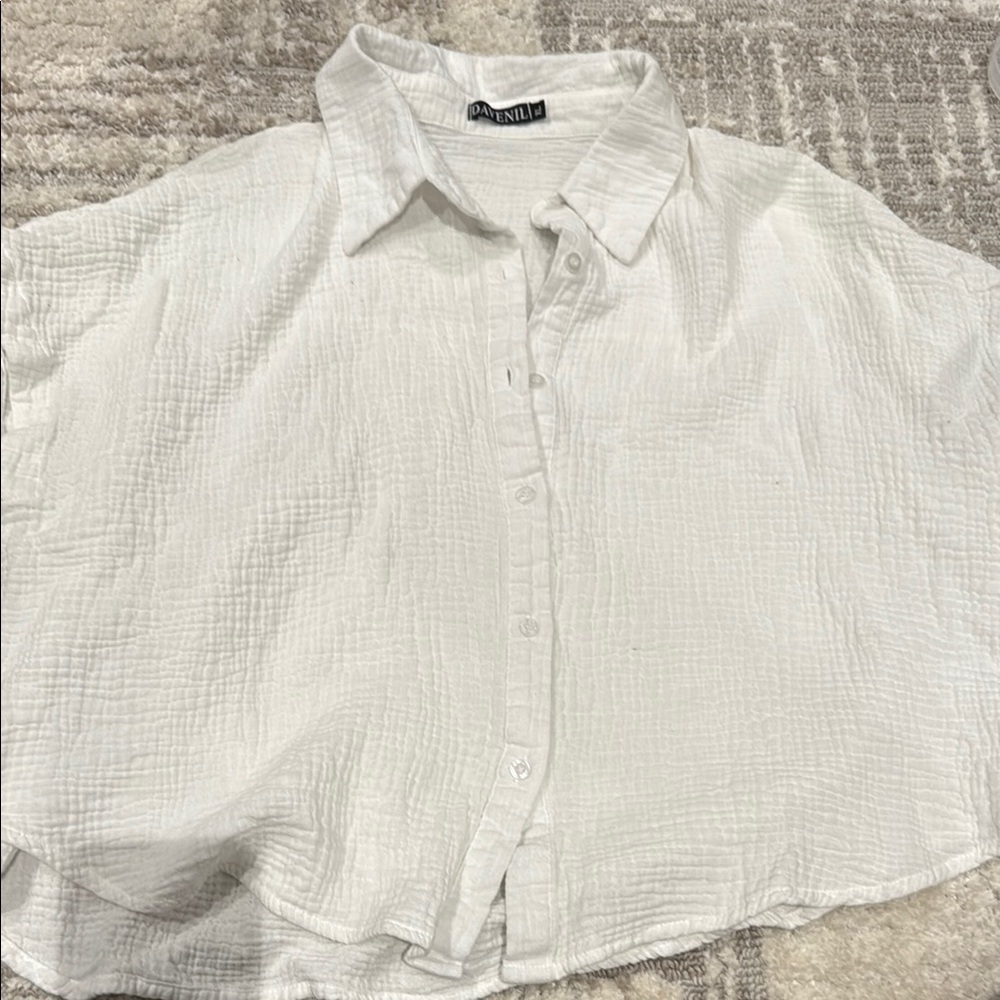 White Textured Woman’s Shirt